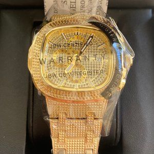 JBW Heist Quartz Diamond Gold Dial Luxury Watch J6380A